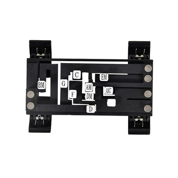 Acordes de ayuda para guitarra, accesorios útiles, ayuda portátil para práctica de enseñanza, entrenador para principiantes, herramientas de práctica Negro Baoblaze Acordes de material didáctico