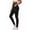 *Black, variant on ClodeEU Womens High Elastic Waist Jersey Pants with Pockets , Casual Workout Leggings Dark Blue,Womens Plus S