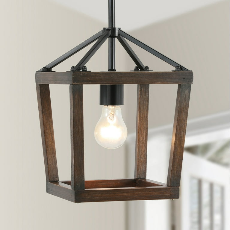 Wood lantern shop pendant