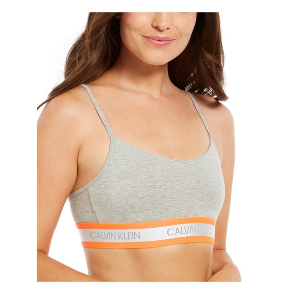 Calvin Klein Womens Unlined Seamless Bralette Gray XS
