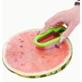 thumbnail image 4 of Rebanador de sandía y molde for paletas de acero inoxidable, cortador manual de frutas con mango verde for refrigerios y fiestas de verano, 4 of 6