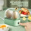 thumbnail image 2 of Hervidor de huevos eléctrico para huevos duros, cazador furtivo, máquina para hacer tortillas y vaporizador de verduras, capacidad para 2, hervidor para huevos de menta (verde), 2 of 5