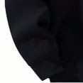 thumbnail image 6 of Huowey Men's Sweatshirt 1/4 Zip Up Solid Colors Hoodies Long Sleeve Casual Comfort Oversized Quarter Zipper Sport Sweatshirt Tops Outwear,Black, 6 of 7
