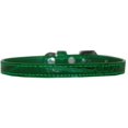 thumbnail image 1 of Omaha Plain Croc Dog Collar Emerald Green Size 12, 1 of 1