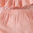 thumbnail image 4 of mgoYE 2-3 Years Toddler Girl Clothes Baby Girl Summer Clothes Cute Ruffle Tops Dress Shorts Outfits Set Infant Toddler Shrit Bloomers Princess Outfit Pink, 4 of 7