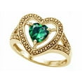 thumbnail image 2 of Tommaso Design� Heart Shape 6mm Simulated Emerald Ring, 2 of 9