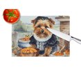 thumbnail image 2 of Norfolk Terrier Fall Kitchen Pumpkins Glass Cutting Board Large 12 in x 15 in, 2 of 5