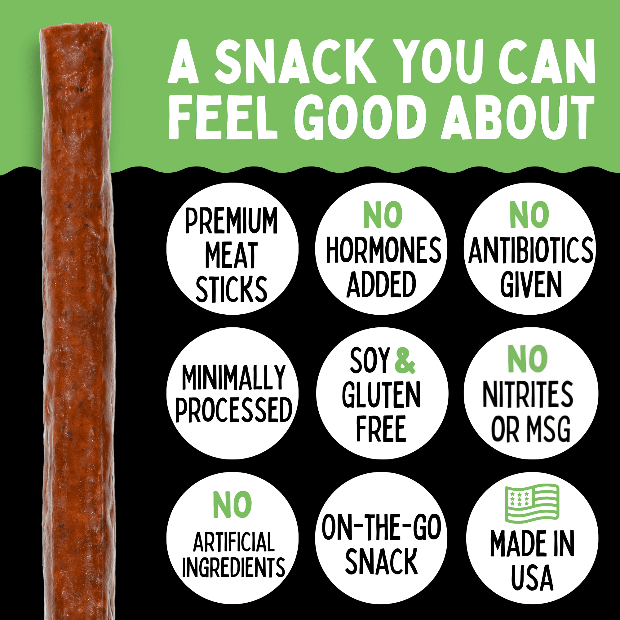 Sogo Snacks Beef Sticks Variety Pack 100% Grass-Fed Non-GMO Keto 48 Count 1-oz