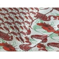 thumbnail image 4 of Ambesonne Flamingo Quilted Bedspread Set 3 Pcs, Floral Birds Hand Drawing, Queen Size, Red Coral Sea Green, 4 of 5