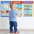 thumbnail image 6 of Educational Preschool Poster for Toddlers and Kids, Extra Large Learning Boards Includes: Alphabet Colors Vehical Numbers Shapes Months Days Weather Time Animals Career Seasons Map (12Pack), 6 of 8