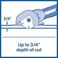 thumbnail image 3 of Dremel US40-04 7.5 Amps 4 in. Ultra-Saw Corded Brushless Compact Circular Saw Tool Kit, 3 of 15