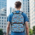 thumbnail image 3 of Pzuqiu Cute Cars Personalized 17 Inch School Backpack for Girls Customized School Bag with Name Large Capacity Sturdy Bookbag Custom for Teen Boys Daily Use, 3 of 7