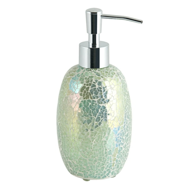 Better Homes Gardens Bhg Aqua Glass Lotion Pump Walmart Com Walmart Com