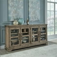 thumbnail image 4 of Garrison Cove 4-Door Buffet with Marble-Top in Honey Brown by Pulaski Furniture, 4 of 6