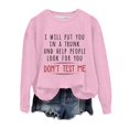 thumbnail image 1 of WEAIXIMIUNG Robe Sweat-Shirt avec Poches Sweat-Shirts Maxi Day Col Rond Femmes Manches Longues Imprimé Graphique Lettre Pull Sans Capuche Blouse Top, 1 of 4