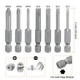 thumbnail image 2 of Uxcell 12Pcs Slotted Phillips Screwdriver Bit 2" Length Magnetic Flat Cross Drill Bits, 2 of 6
