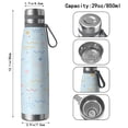 thumbnail image 3 of Modern 29oz Stainless Steel Insulated Thermos with Tea Filter, 360° Printed Travel Bottle, Leakproof BPA-Free Flask with Anti-Slip Base, 304 Inner & 201 Outer, Vacuum Cup, 3 of 6