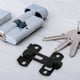 thumbnail image 5 of 4 cerraduras de acero inoxidable negras para puerta, cerraduras de seguridad para el hogar, cerraduras para puertas corredizas, cerraduras para puertas de armario, cerraduras para cercas exteriores, 5 of 7