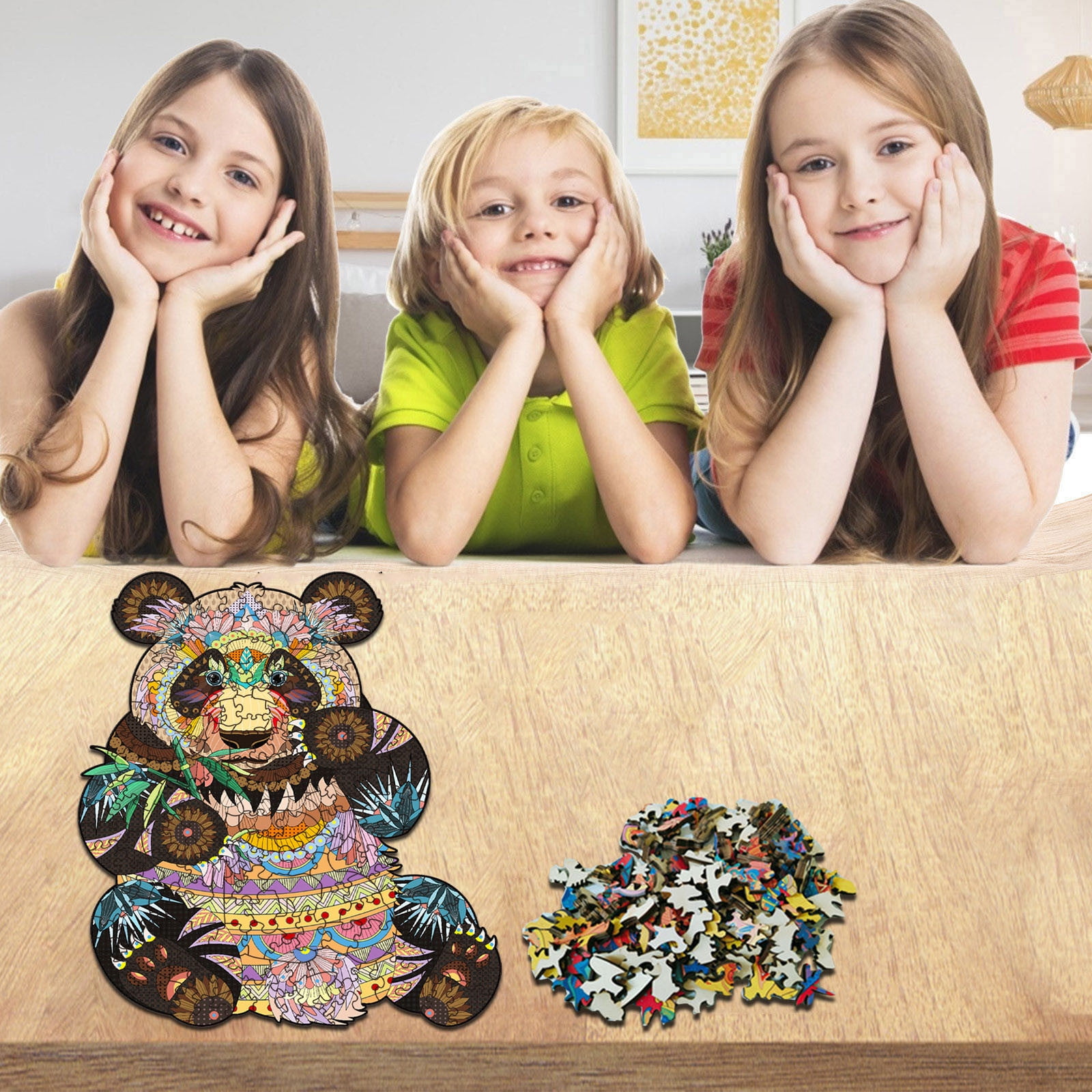 EGNMCR Wooden Puzzle Unique Shape Adults And Kids 200 Paper puzzle Birthday Gifts for Kids
