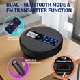 thumbnail image 4 of Reproductor de CD Portátil, Recargable, con Altavoces Duales y Función Antisaltos, CD, Bluetooth Dual, Transmisión FM, USB, AUX., 4 of 8