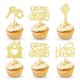 thumbnail image 1 of Topers para cupcakes KINGZONE de 30 piezas con brillo dorado para inauguración de casa, 1 of 7