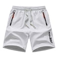 thumbnail image 4 of XIAONU Letter Print Shorts for Men Zipper Pockets Daily Wear Athletic Shorts, 4 of 4