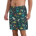 thumbnail image 2 of Logiee Christmas Dinosaur colorful Print Mens Swim Trunks Quick Dry Board Shorts,Breathable Hawaii Beach Shorts Swimwear Bathing Suits-3X-Large, 2 of 6