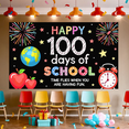 thumbnail image 6 of LUUFILx Happy 10 Days of School Banner Backdrop Donuts Sunflowers Party Supplies Classroom Decorations Photography Props Event Backgrounds, 6 of 8