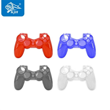 Protective Hard Crystal Case for PS4 Controller - Red