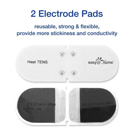 Easy@Home 3-in-1 Rechargeable Tens Unit with Heated Electrode Pads, 1 Count, Ehe018