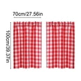 thumbnail image 2 of Tunhigl Plaid Printed 2-Piece Curtain Set, Light Filtering Window Curtains For Bedroom Kitchen Cafe, 2 of 5