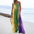 thumbnail image 2 of Moxiu Womens Mardi Gras Overalls Holiday Jumpsuits Dressy Casual Carnival Graphic Overalls Loose Wide Leg Rompers with Pockets 2025 Multicolor,L, 2 of 7