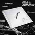 thumbnail image 4 of Cabeza de Ducha de Lluvia de Alta Presión, Regadera Cuadrado de Acero Inoxidable con 27 cm Brazo de Ducha Ajustable, 4 of 7