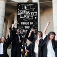 thumbnail image 4 of Graduation Party Decoration 3 x 6Ft Congrats Grad Front Door Sign Chalkboard Style Graduation Door Cover Grad Party Hanging Banner Photo Booth Backdrop for Indoor Outdoor Decoration, 4 of 7