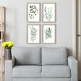 thumbnail image 6 of Botanical Plant Wall Art Decor Prints Sign 16x11 Inch Set of 4 Large Bathroom Minimalist Wood Framed Floral Laundry Room Leaf Eucalyptus Watercolor Hanging (White), 6 of 7