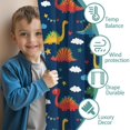 thumbnail image 3 of Blackout Kids Curtains,DarkBlue Dinosaurs Stars Hearts Childrens Insulated Curtains Set Of 2,Bedroom Essentials,Toddler Room Decor 42"x63", 3 of 5