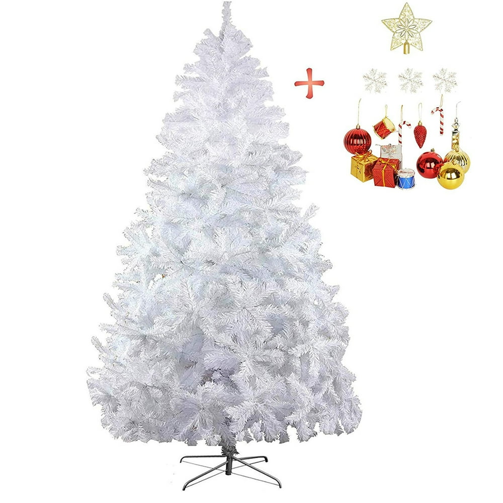 KARMAS PRODUCT 8 FT Tall Christmas Tree White Artificial Premium 1500