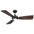thumbnail image 2 of Mykonos Indoor and Outdoor 3-Blade Smart Ceiling Fan 52in Bronze/Dark Walnut with 3000K LED Light Kit and Remote Control, 2 of 4