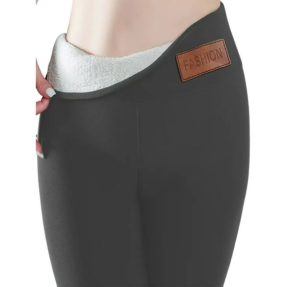 High Waisted Thicken Leggings for Women - No See Through Tummy Control Cycling Workout Yoga Pants Dark Grey & Label S