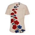 thumbnail image 5 of MEICHEN Womens Summer Tops Pleated Round Neck Short Sleeve Shirts Daily Wear Blouse for Women, 5 of 9