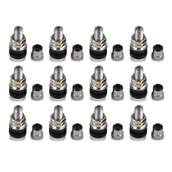 12Pcs Metal Rod Wheel Tire Valve Stems Bolt Tire Valve Parts for Vehicle Tire Spare