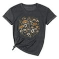 thumbnail image 4 of Womens Summer Tops Boho Nature Print Graphic Tees Garden Botanical Flowers Lover Blouse Dark Gray Womens Shirts XXXL, 4 of 4