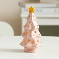 thumbnail image 3 of dianhelloya Ceramic Christmas Tree Decor High-temperature Firing Ceramics Ceramic Christmas Tree Figurine Small Xmas Tree with Fruit Topper Festive for Home, 3 of 7