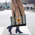 thumbnail image 4 of FORMRS Canvas Laptop Tote Bag for Women with 15.6" Computer Compartments Shoulder Handbag, Geometric Stripes, 4 of 7