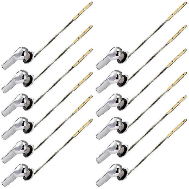 12 Pcs Toilet Handle Lever Flush Replacement, Brass Universal Flush Lever Finish Handle
