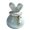 Light Blue, variant on Ceramic Pet Urn with a Curved Silhouette and Rabbit Ear Lid, Pet Ashes Urn with Bead Tassel and Metallic Trim, a Pet Memorial Keepsake for Cats and Dogs at Home on a Shelf or Table