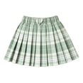 thumbnail image 2 of WOYY Girls School Plaid Pleated Skirt Casual Elastic Waist A Line Uniform Skirt, Size 5-16, 2 of 3