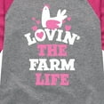 thumbnail image 3 of Instant Message - Lovin The Farm Life - Toddler And Youth Girls Raglan Graphic T-Shirt, 3 of 6