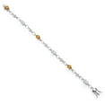 thumbnail image 2 of Gem Stone King 925 Sterling Silver Yellow Sapphire and White Moissanite and Round White Lab Grown Diamond Tennis Bracelet for Women (3.38 Cttw, Gemstone Birthstone, Oval 6X4MM, 7.25 inches), 2 of 4