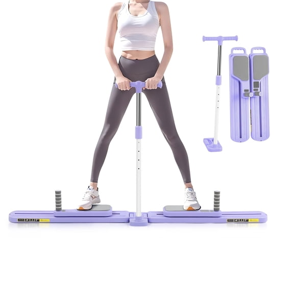 8-in-1 Foldable Home Gym Core Trainer with Resistance Bands - Multi-Function Workout Board for Full Body Exercise,Purple